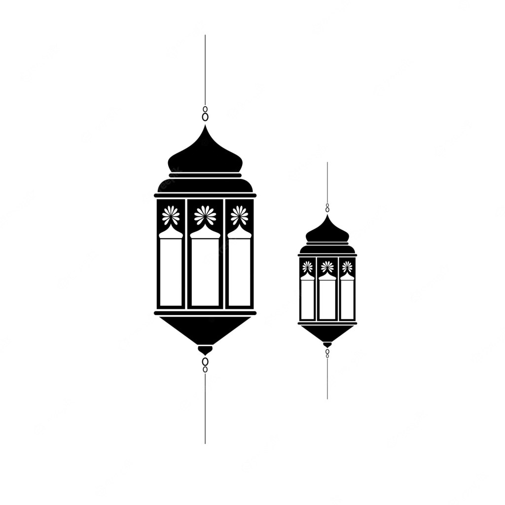 Picture of: Clipart für ramadan-laterne in schwarzer farbe  Premium-Vektor