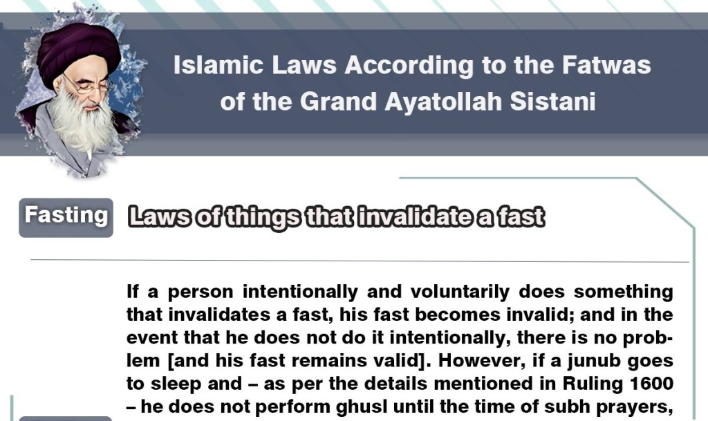 Picture of: Islamic Laws on fasting: Laws of things that invalidate a fast