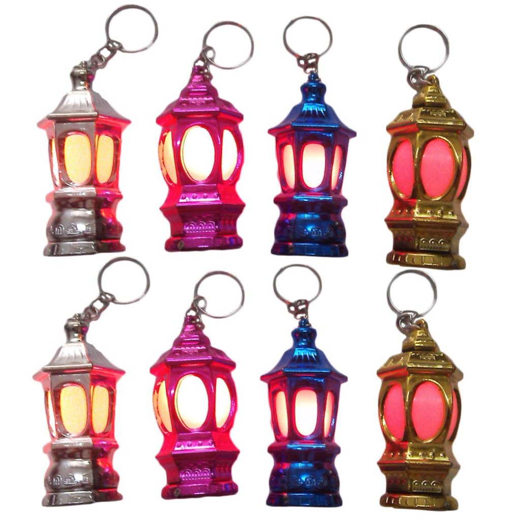 Picture of: pcs Mini Flashlight Keychain Eid Lantern Key Ring LED Ramadan