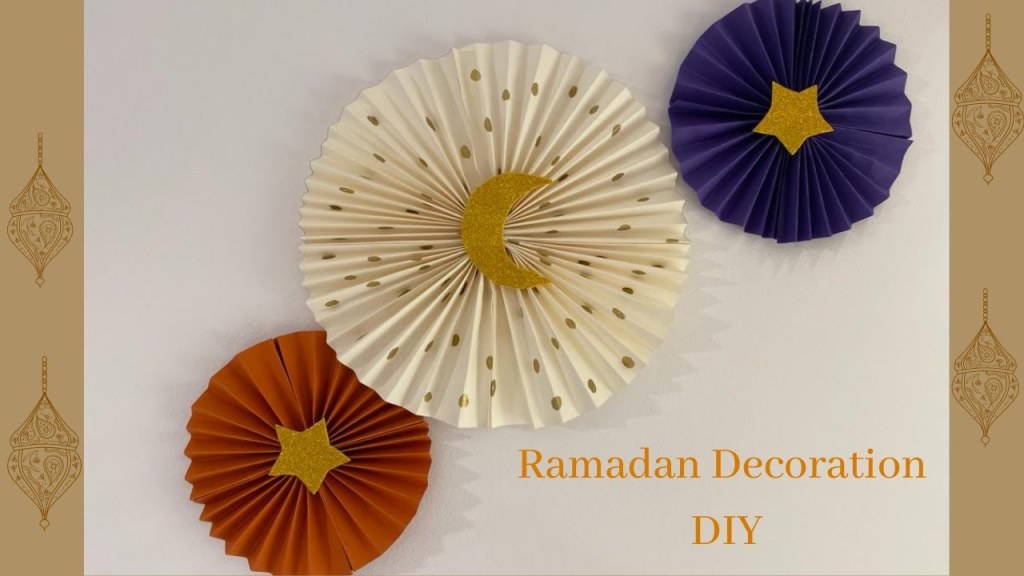 Picture of: Ramadan Decorations – Easy paper fan Rosette  زينة رمضان