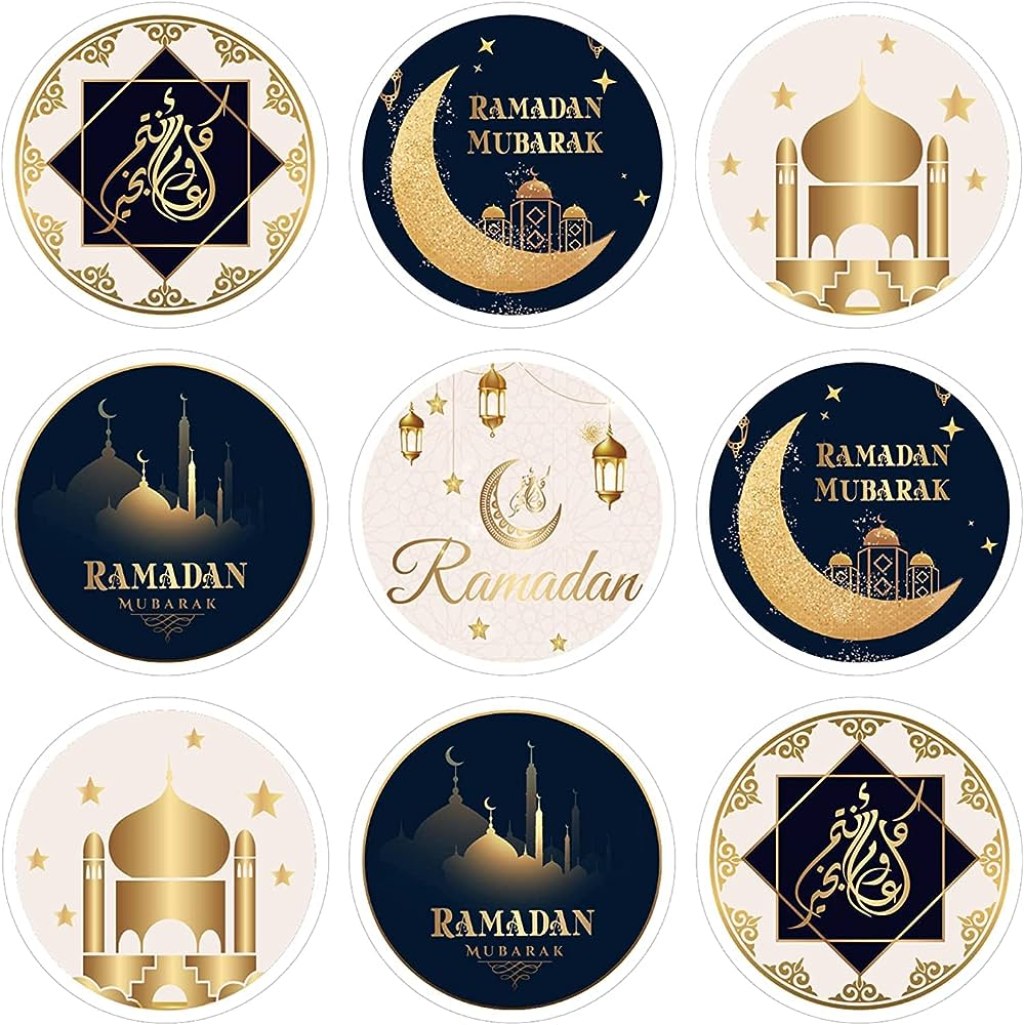 Picture of: Super Idee  Labels Ramadan Mubarak Small Round Stickers